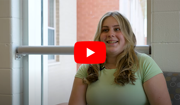 Image of a student speaking to the camera.
